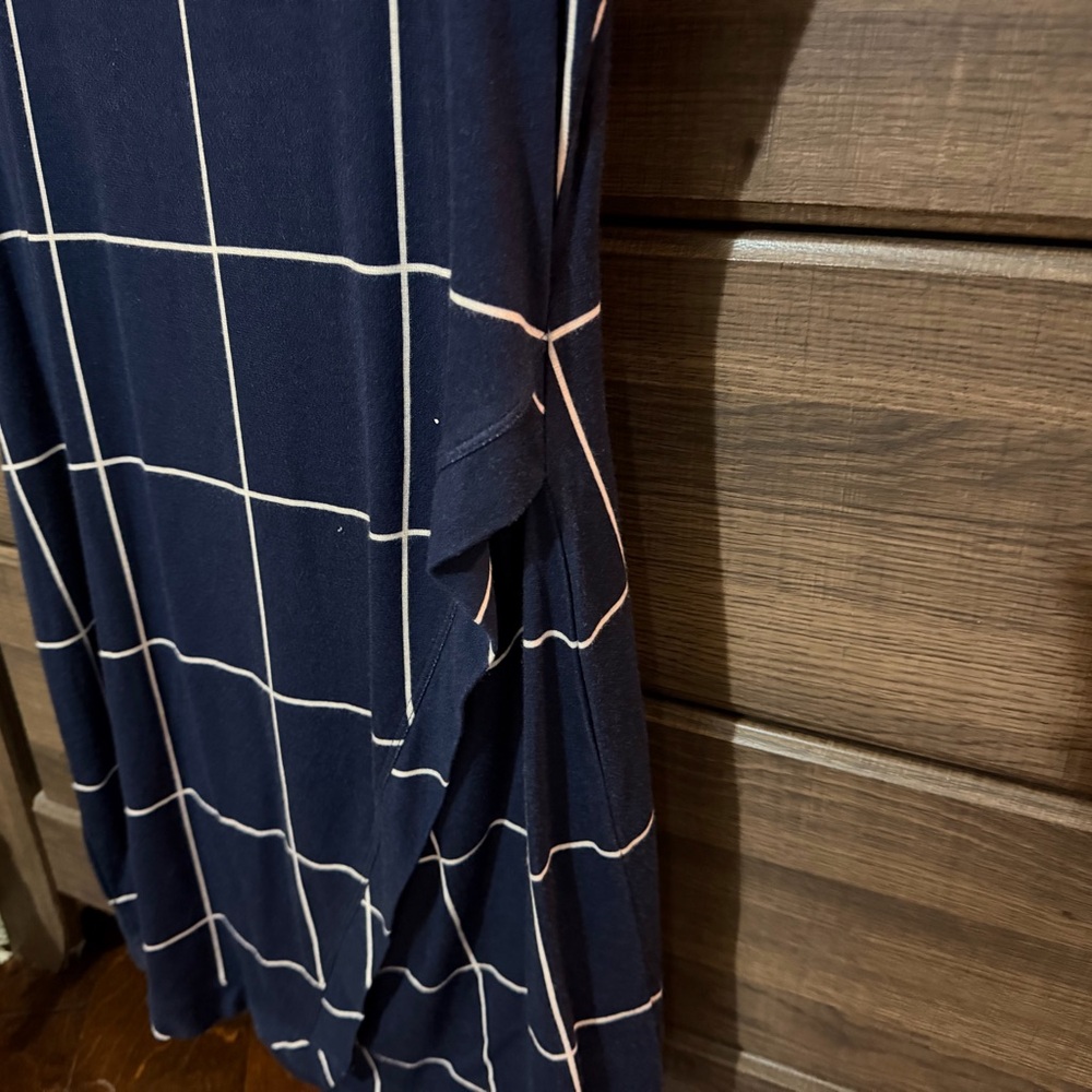Market & Spruce Navy and White Checkered Dress